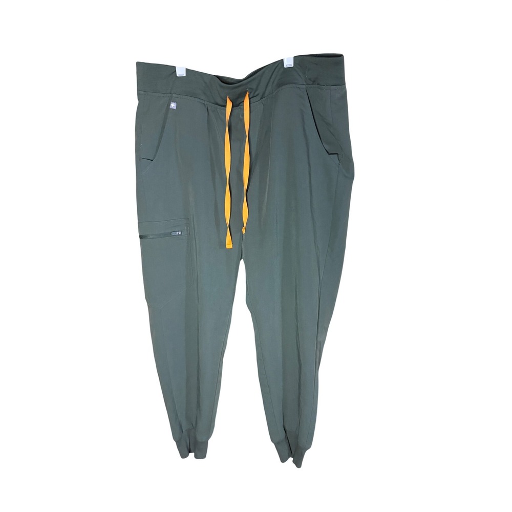 FIGS Jogger Scrub Pants Olive Green W18SW2005P Women Size L/P